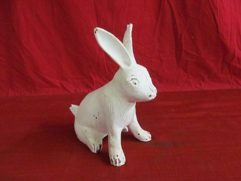 lot 13 image: cast iron rabbit