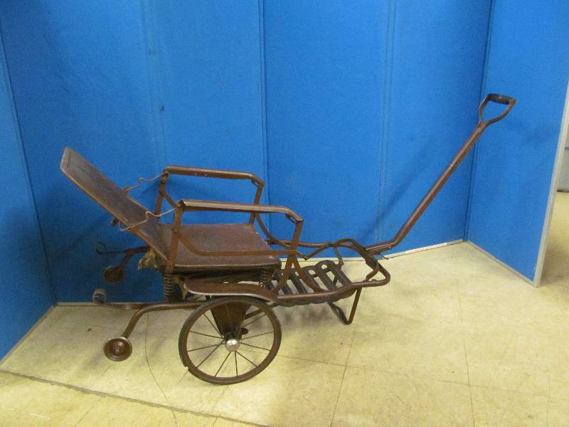 lot 99 image: Antique baby wagon