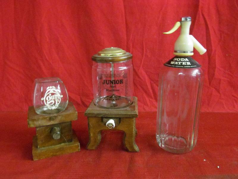 lot 156 image: vintage nut and gumball dispenser