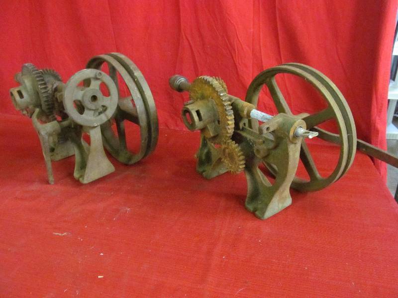 lot 163 image: vintage drill presses