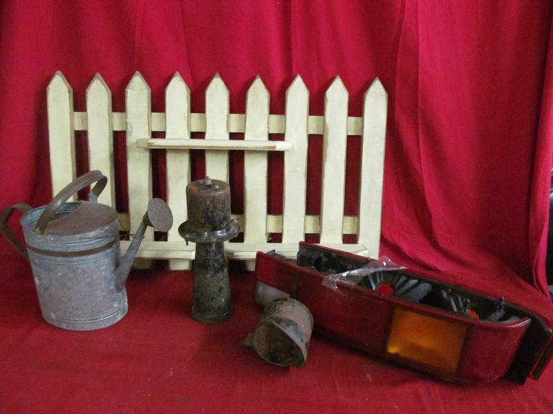 lot 234 image: vintage car horn, vintage turn signal