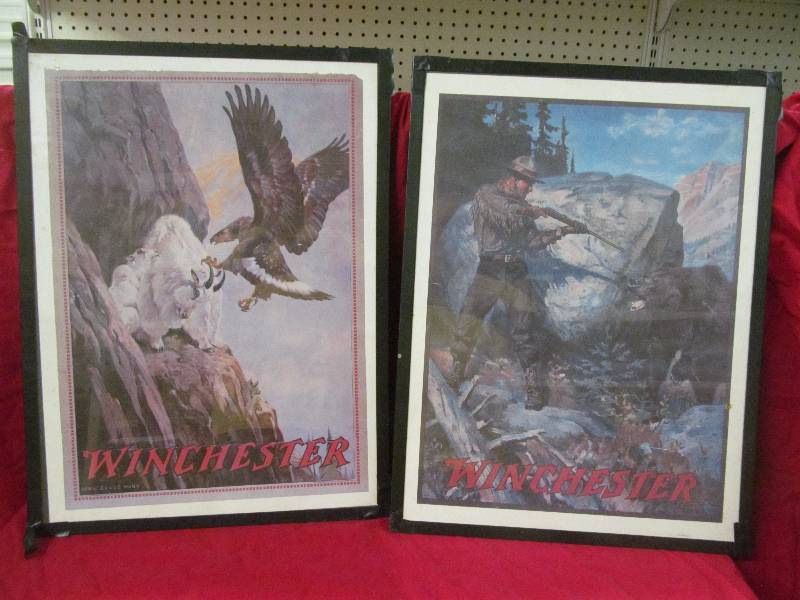 lot 256 image: vintage Winchester advertising prints