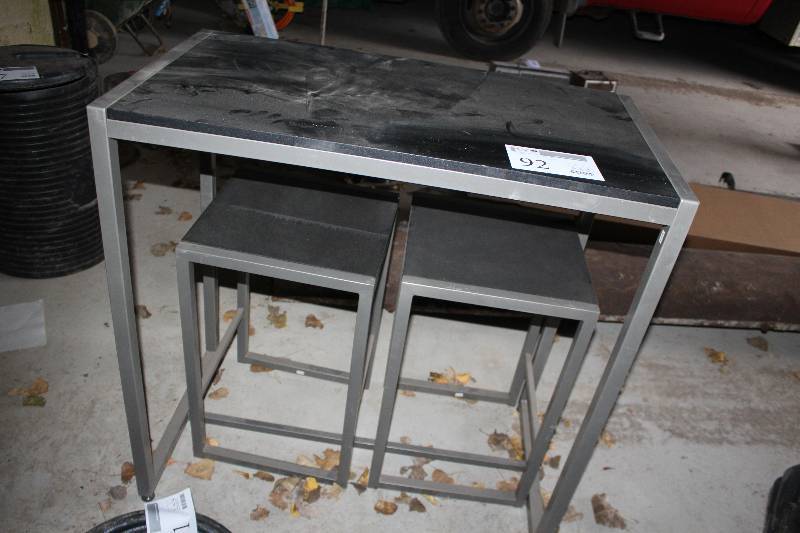 Lot of (3) Table w 2-Stools