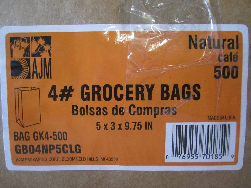 Pack of 500 - 4# Grocery Bags 5 x ...