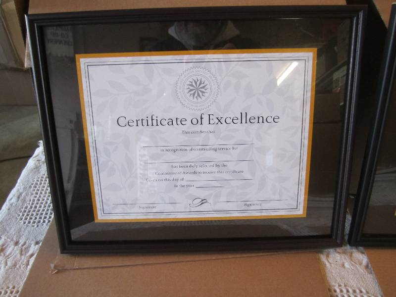 Lot of 2 Certificate of Excellence ...