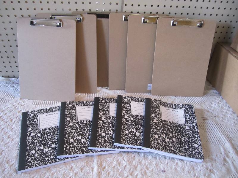 6 Clip Boards and 5 Composition Not...