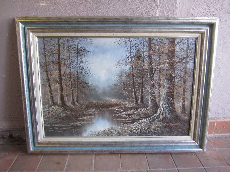 Large Framed Painting 32.5 x 44.5...