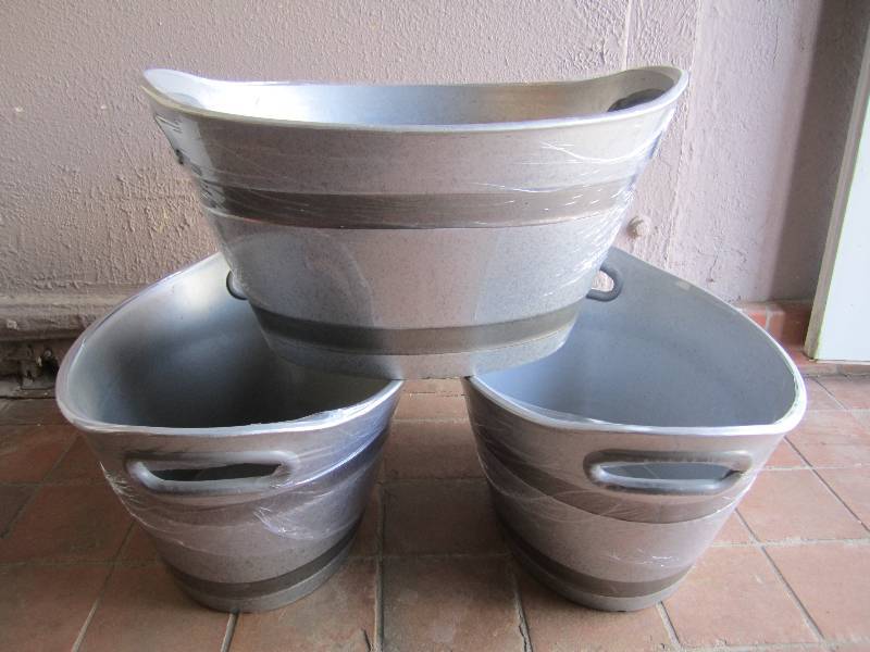 Lot of 3 - 22 Faux Galvanized Buck...