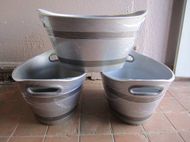 Lot of 3 - 22 Faux Galvanized Buck...
