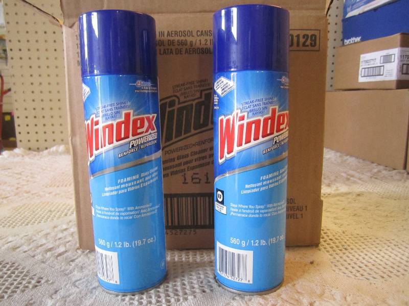 Lot of 10 Cans Windex Foaming Glass...
