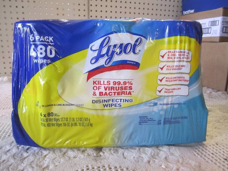 6 Pack of Lysol Disinfecting Wipes...