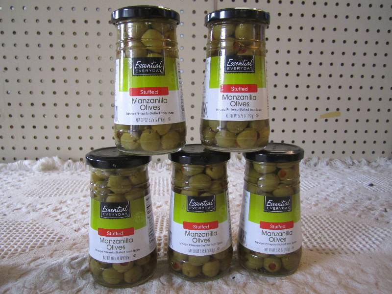 Lot of 5 Jars Stuffed Manzanilla Ol...