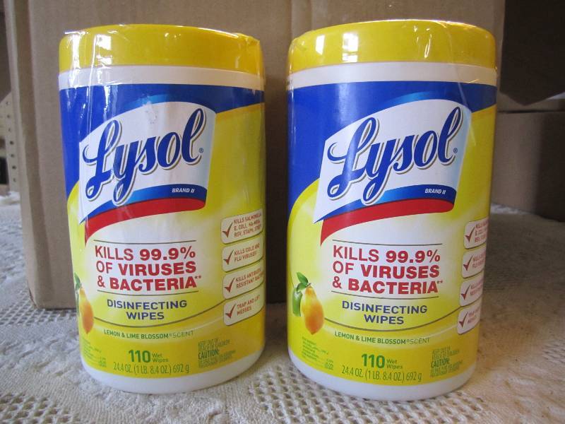 Lot of 6 Lysol Disinfecting Wipes ...