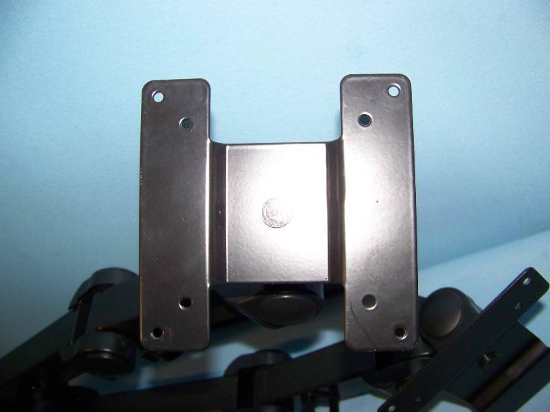 lot 49 image: Dual-Arm, Articulating, Computer Monitor Mount with Clamping Base