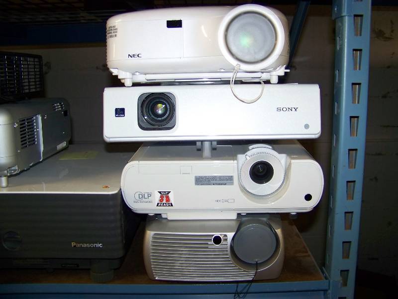 lot 98 image: (8 Wide Shelf) Miscellaneous Projectors for PARTS  REPAIR