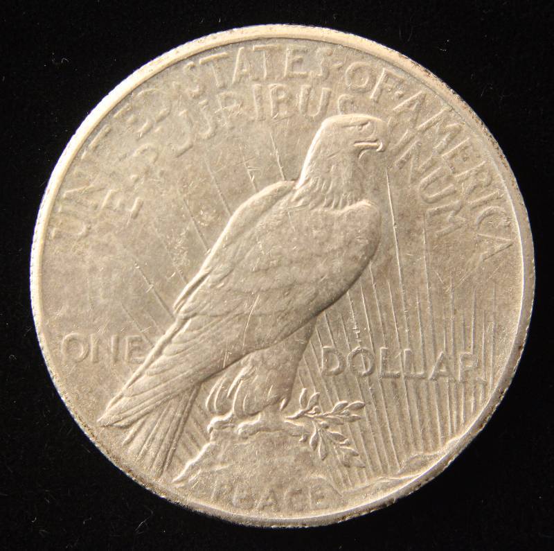 1928 PEACE SILVER DOLLAR KEY DATE COIN AU50
