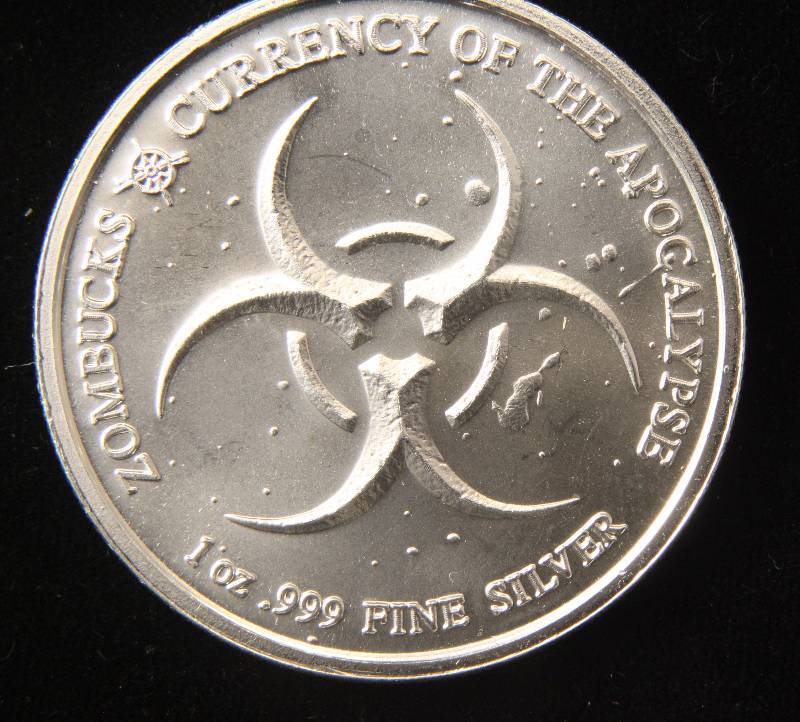 1 TROY OZ. .999 FINE SILVER ZOMBUCKS 2019 THE SAINT
