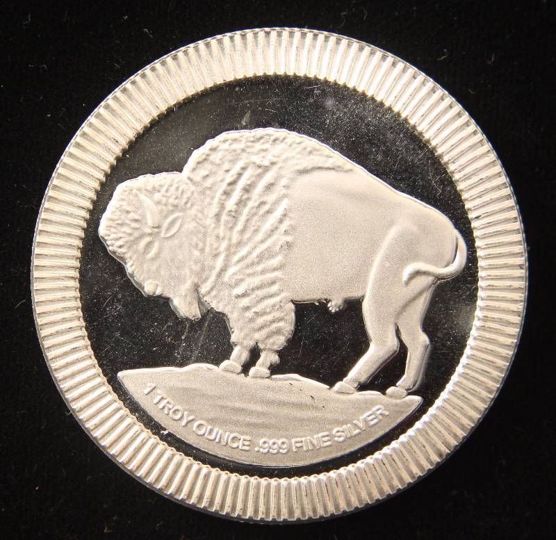 1 TROY OZ. .999 FINE SILVER INDIAN BUFFALO ROUND