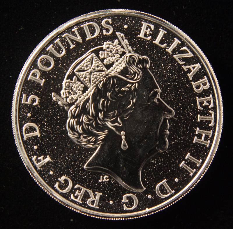 2017 GREAT BRITAIN 2 TROY OZ. .999 FINE SILVER QUEENS BEAST
