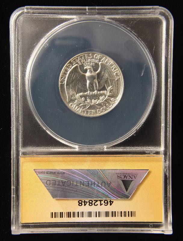 1959 PROOF WASHINGTON SILVER QUARTER PF67 ANACS