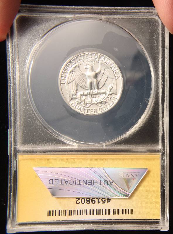 1960 PROOF WASHINGTON SILVER QUARTER PF66 ANACS
