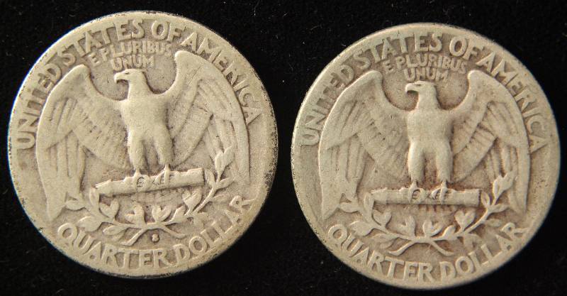 1939 & 1939-S WASHINGTON SILVER QUARTERS