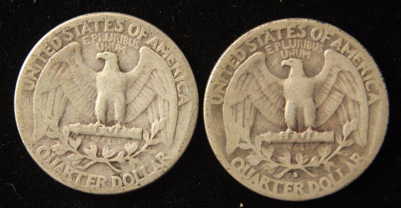 2 SILVER WASHINGTON QUARTERS 1940 & 1940-S