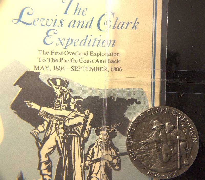 VINTAGE LEWIS & CLARK EXPEDITION 1.11 TROY OZ. STERLING SILVER ART ROUND LONGINES SYMPHONETTE SOCIETY