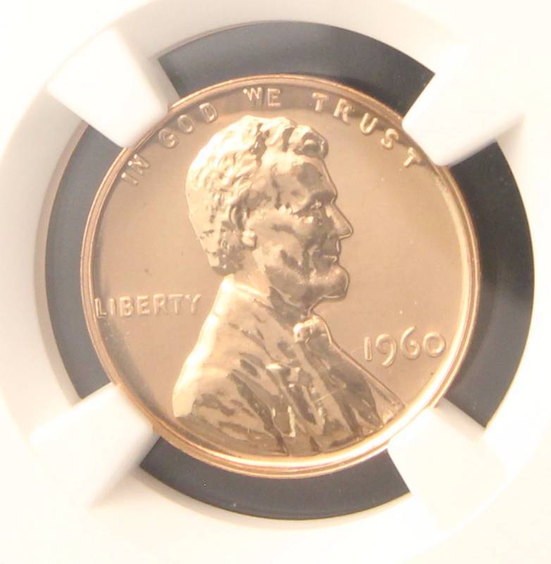 1960 LARGE DATE PROOF LINCOLN MEMORIAL CENT PF67RD