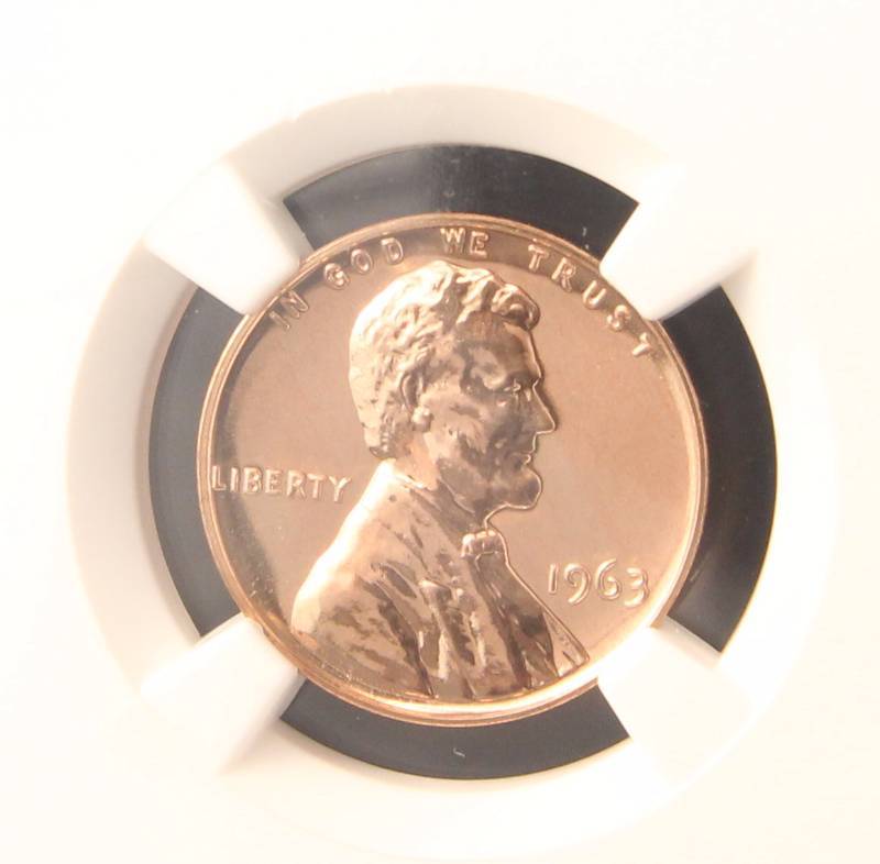 1963 PROOF LINCOLN MEMORIAL CENT PF67RD NGC