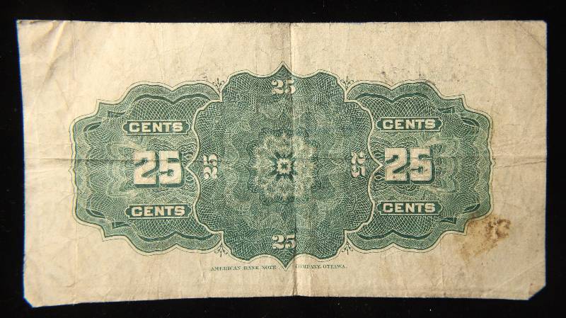 1900 CANADA 25 CENT FRACTIONAL CURRENCY VF