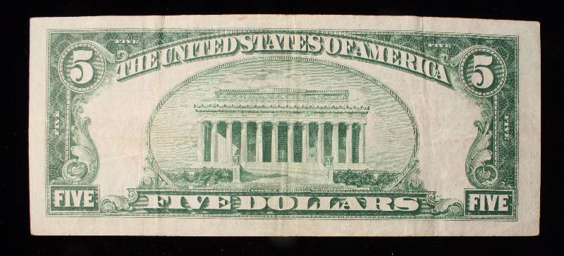 1929 NATIONAL CURRENCY $5 KANSAS CITY FEDERAL RESERVE NOTE AU