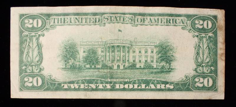 1929 NATIONAL CURRENCY $20 KANSAS CITY FEDERAL RESERVE NOTE XF