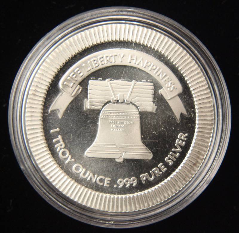 1 TROY OZ. .999 FINE SILVER LIBERTY SILVER ROUND IN AIRTITE