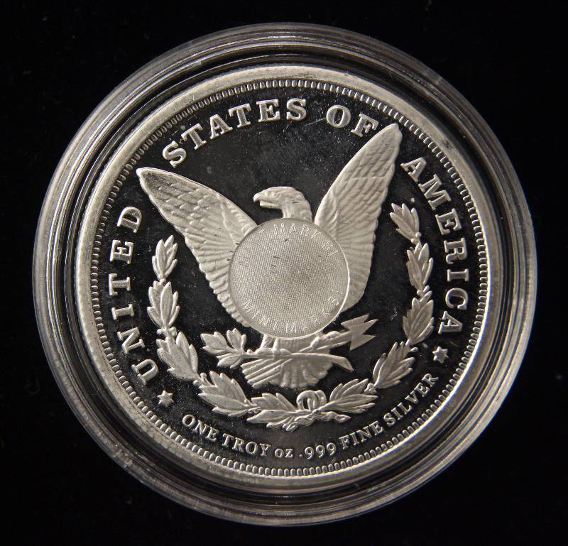 1 TROY OZ. .999 FINE SILVER MORGAN DOLLAR DESIGN IN AIRTITE