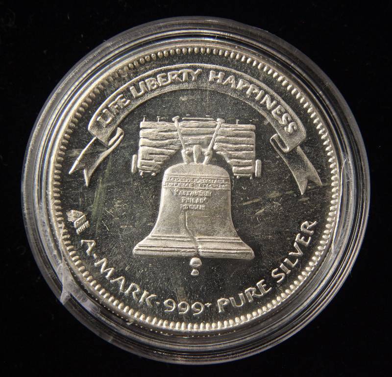 1 TROY OZ. .999 FINE SILVER LIBERTY SILVER ROUND IN AIRTITE