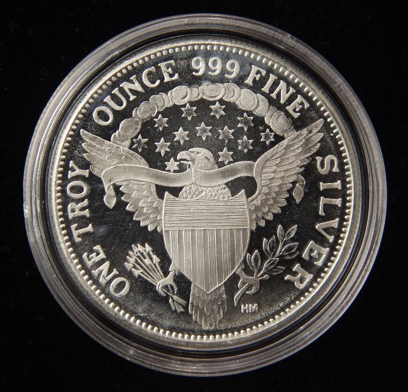 1 TROY OZ. .999 FINE SILVER KENNEDY HALF DESIGN IN AIRTITE