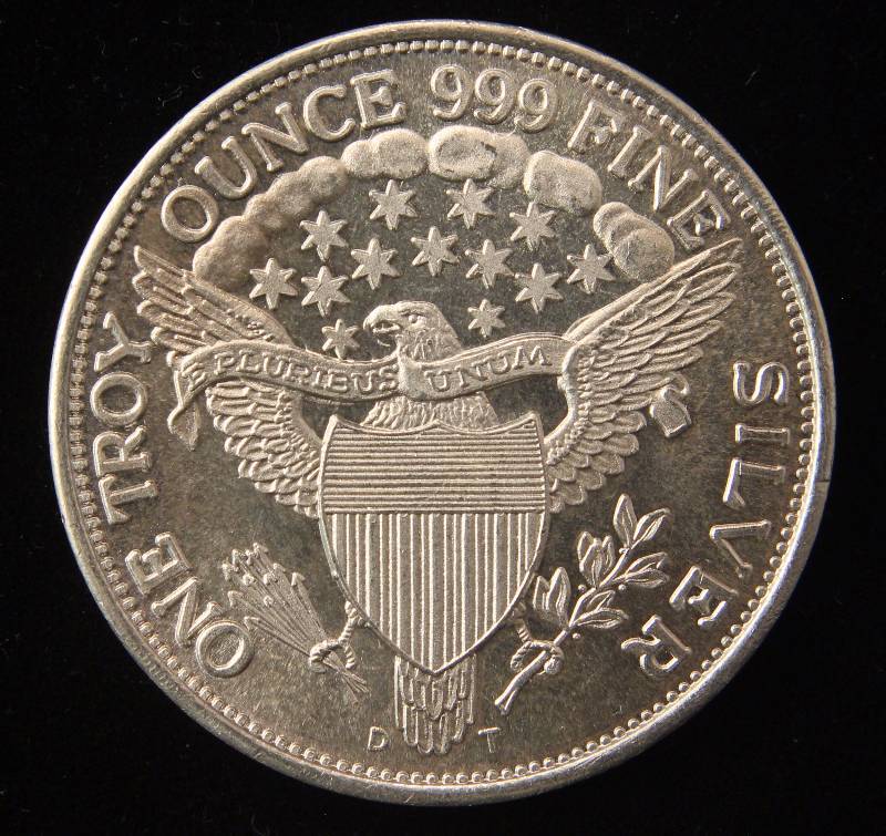 1 TROY OZ. .999 FINE SILVER EARLY DOLLAR DESIGN