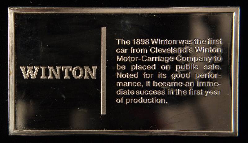 VINTAGE 1898 WINTON AUTO 1000 GRAINS (2.08 TROY OZ.) STERLING SILVER BAR