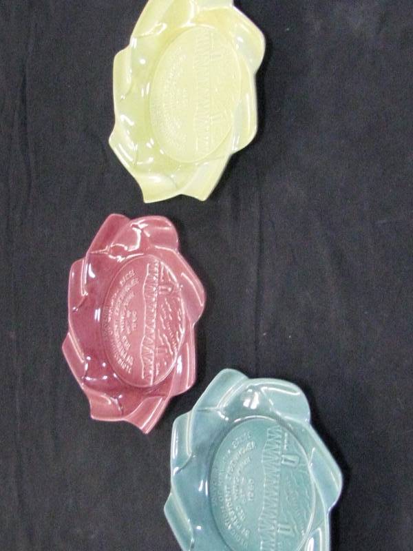 lot 30 image: Red Wing Pottery Hiawatha Bridge Dedication Ashtrays