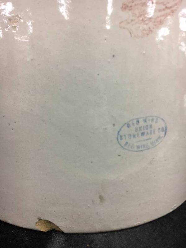 lot 54 image: 5 Gal Red Wing Jug
