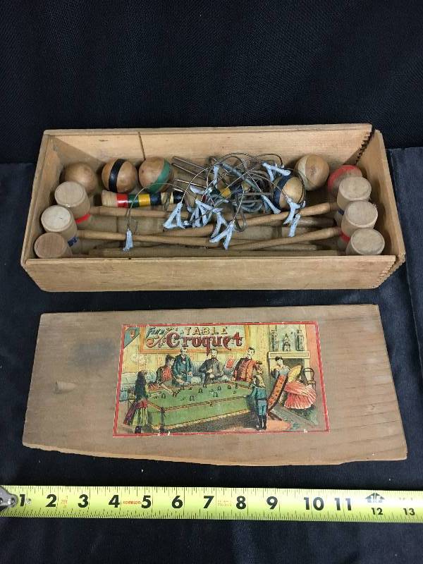 lot 73 image: Vintage Croquet Set in Case