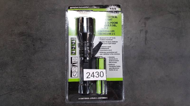 lot 2430 image: Brinkmann Armor Max 155-Lumen LED Aluminum Tactical Flashlight