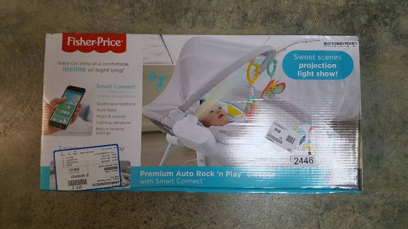 lot 2446 image: Fisher-Price Premium Auto Rock n Play Sleeper with SmartConnect