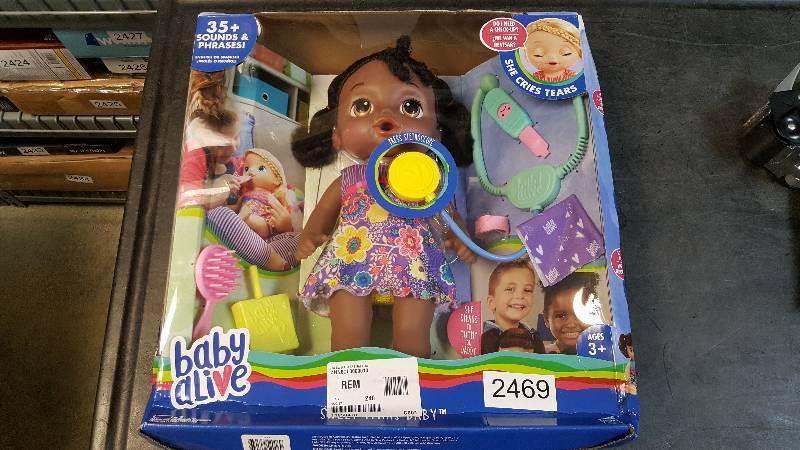 lot 2469 image: Baby Alive Sweet Tears Baby Doll - Black