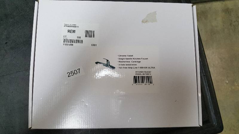 lot 2507 image: Ultra Faucets 1-Handle Kitchen Faucet - Chrome