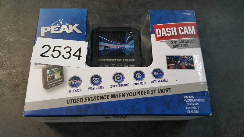 lot 2534 image: PEAK Dash Cam with 2.4 Color LCD Screen