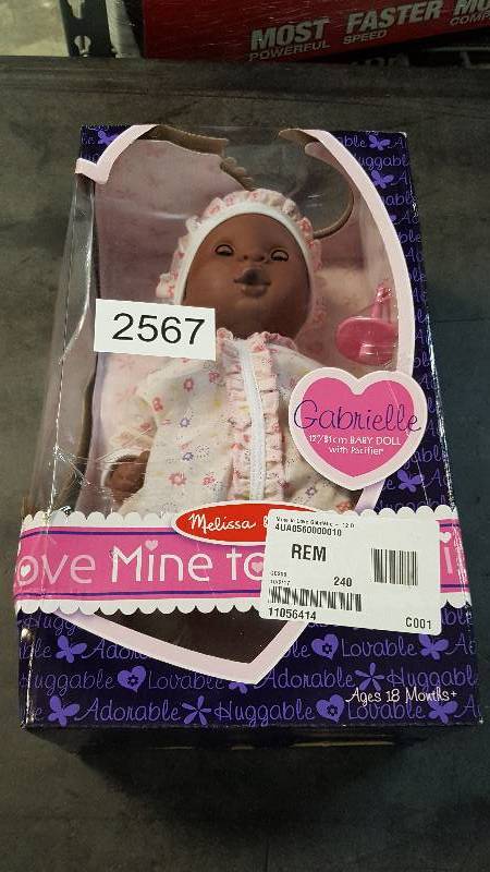lot 2567 image: Melissa & Doug Mine To Love Gabrielle Baby Doll