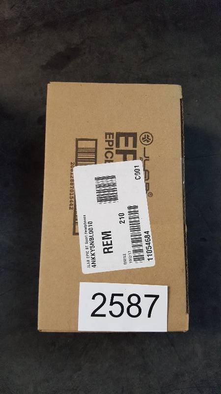 lot 2587 image: JLAB EPIC Bluetooth Sport Wireless Headphones Black