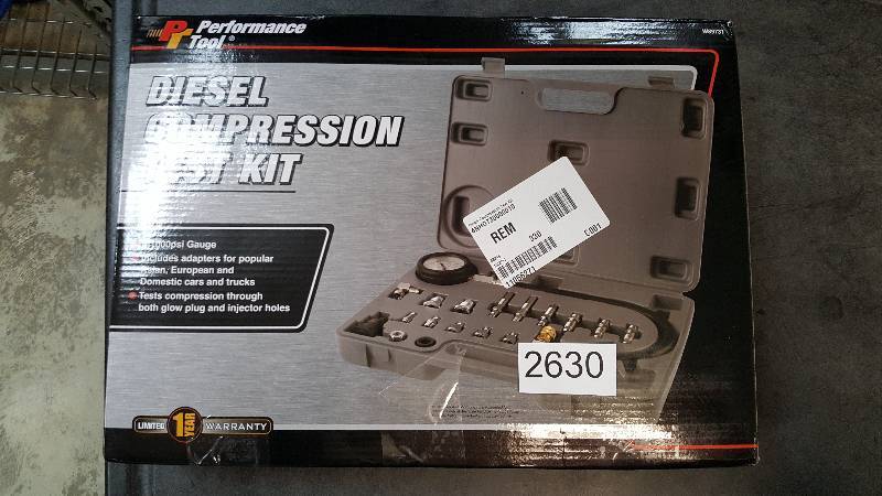 lot 2630 image: Performance Tool Diesel Compression Test Kit
